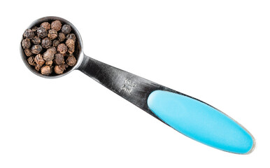 hainan black pepper in measuring teaspoon cutout