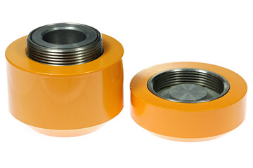 lead container for storage of radioactive material isolated on white background