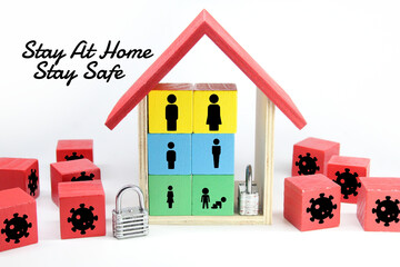 the concept of staying at home remained safe during the covid-19 epidemic that hit the world