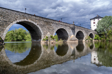 Fototapeta na wymiar old Lahn bridge in Limburg, Germany