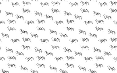 食用可の昆虫、蟻のシームレスパターン