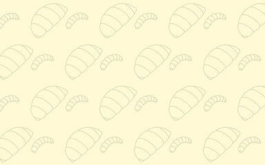 食用可の昆虫、蜂の子と幼虫のシームレスパターン