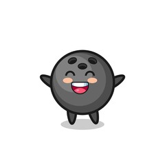 happy baby bowling ball cartoon character