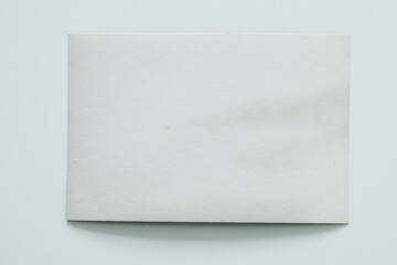 white and old photo card, on a white background
