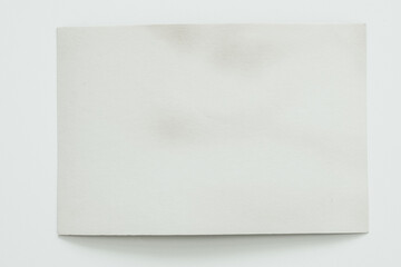 white and old photo card, on a white background