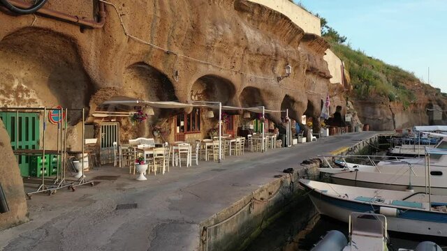 the ancient Roman port of the island of Ventotene, Italy.
The characteristic village of Ventotene, an island in the Pontine archipelago.