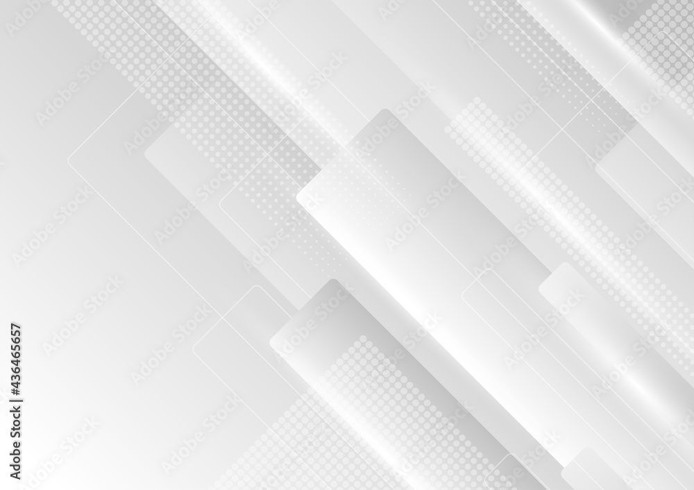 Poster abstract gradient white and gray square and rectangle modern pattern style template. decorate artwor