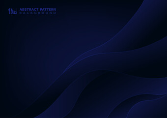 Abstract luxury blue wavy style of silk pattern style template. Decorate for poster design background. illustration vector