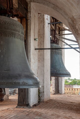 Obraz premium Bells of the belfry of the Assumption Cathedral in the Rostov Kremlin. Yaroslavl reg