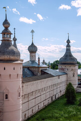 Rostov Kremlin. Historical ensemble of Rostov the Great. Yaroslavl region.