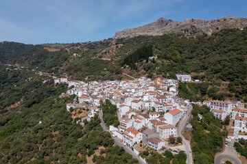 Naklejka premium Municipio de Algatocín en la comarca del valle del Genal, Andalucía 