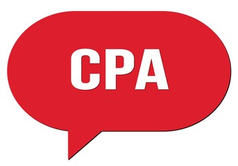 CPA text written in a red speech bubble