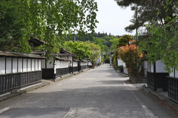 登米町武家屋敷通り　古い町並み　（宮城県登米市登米町寺池桜小路）