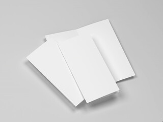 Blank bifold brochure mockup