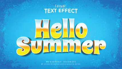 Text Effects, 3d Editable Text Style - Summer