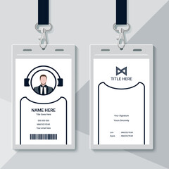 Trendy Id card design template