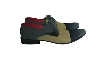 Men's classic shoes isolated on white background