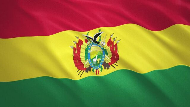 Bolivia . Waving Flag Video Background