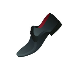 Men's classic shoes isolated on white background