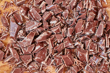 close up of chocolate chips