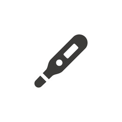 Body thermometer back vector icon. Simple glyph symbol.