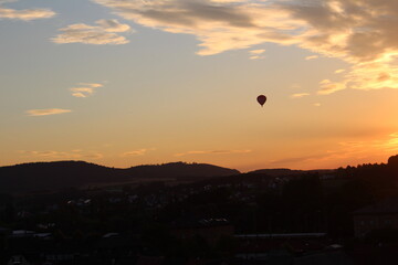 Ballon im Abendrot