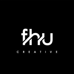 FHU Letter Initial Logo Design Template Vector Illustration