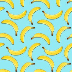 Watercolor banana pattern