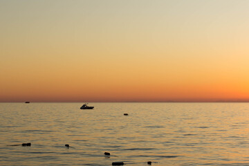 Turkey. Sunset on the mediterranean sea