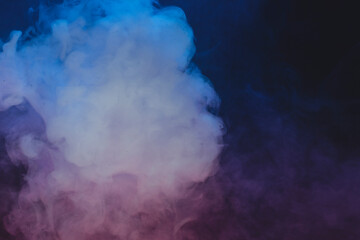 Cloud of vapor. Smoke on dark background