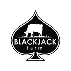 Illustration Vector graphic of Blackjack Ranch design