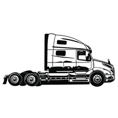 Large American truck. Semi Truck. File for cutting and printing