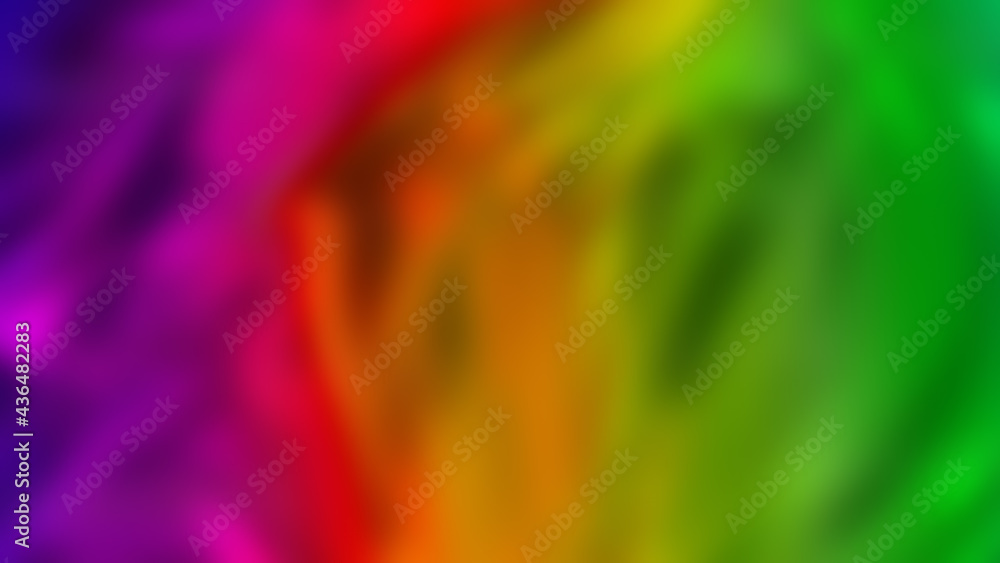 Poster 3d rendering of a blurred neon gradient with wavy vibrations and ripples on the surface
