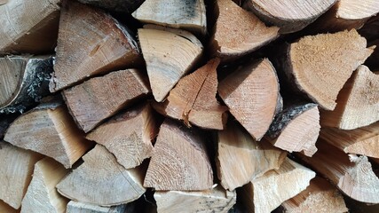 firewood to heat the fireplace