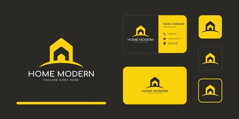 Vector home Logo Design Template - arrow, home, house, and real estate Symbol Logo suitable for real estate agency, real estate company, and finance