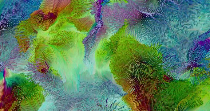 Abstract animation.  3d procedural rendering.