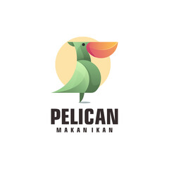 Pelican Colorful Logo Gradient Design Vector
