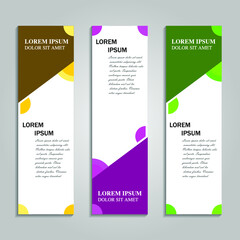 Vector abstract design banner template.