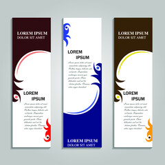 Vector abstract design banner template.