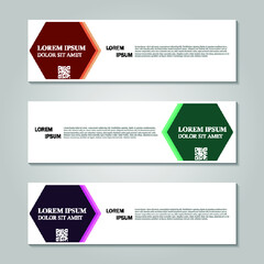 Vector abstract design banner template.