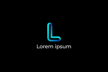 Fototapeta premium Letter L 3d business logo