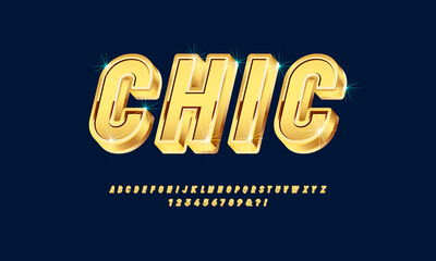 Vector Extra Golden Rich Font.