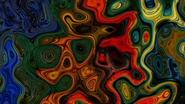 Abstract multi-colored textured moving background.