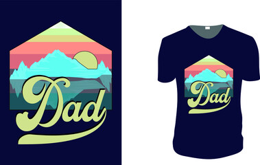 Dad Est. father's day T-Shirt, father's day Vector graphic for t shirt. Vector graphic, typographic poster or t-shirt. father's day style background, logo.
