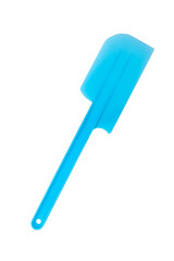 blue spatula for bakery isolated on white background