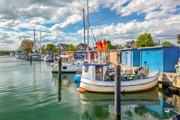 Niendorf (Timmendorfer Strand), Germany, by the Baltic Sea (German: Ostsee). Fishing boat and...