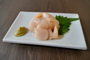 ホタテの刺身