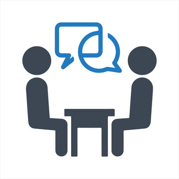 Business negotiation icon, vector and glyph