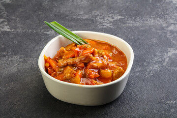 Meat goulash with vegetables