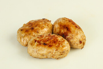 Fototapeta premium Homemade roasted cutlet minced meat
